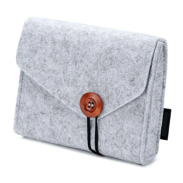 Cable Management  Bag  Reusable Travel  Felt Cable Organizer