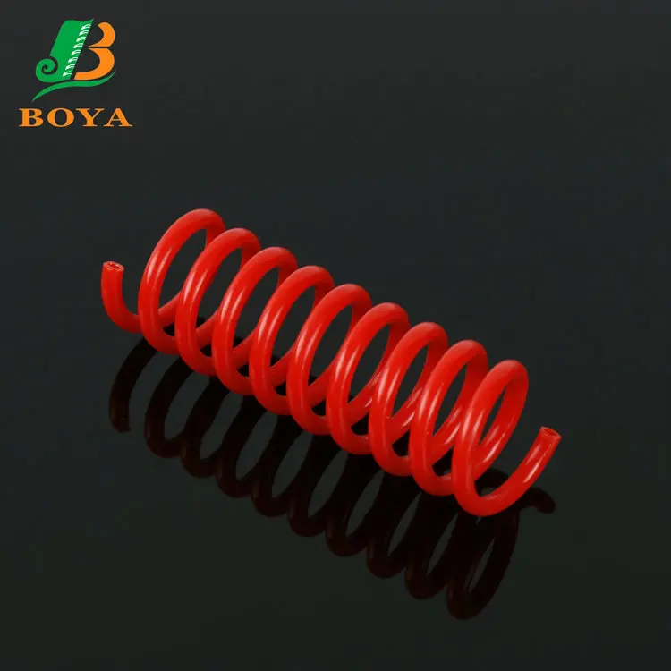 BOYA High Quality School Supplier PVC Hollow Red Plastic Spiral Binding Coil
