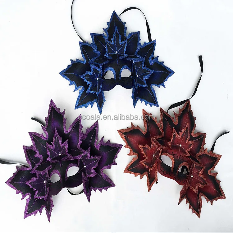 
Luxury Women Masquerade Venetian Plastic Leaves Mask For Party and Decoration 