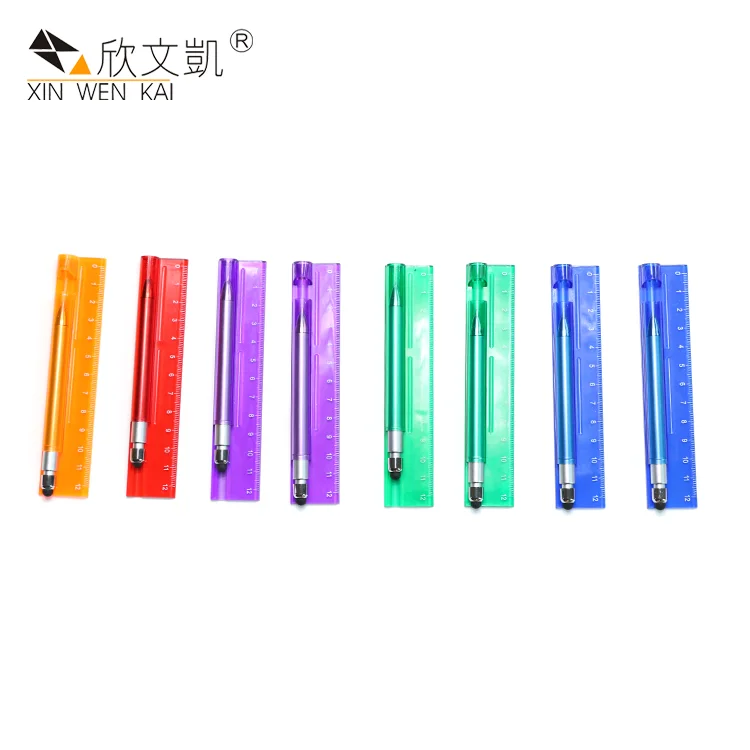 
Funny Multi Function Mobile Touch Stylus Pen Plastic Tool Ruler Pen active stylus pen 
