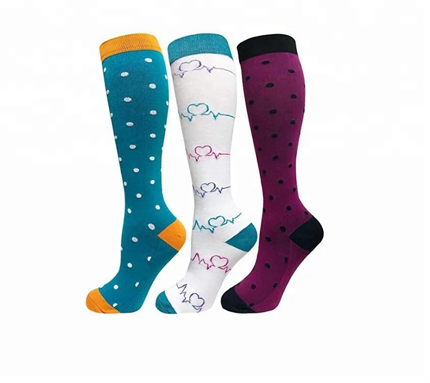 Воздухопроницаемые Спортивные Компрессионные носки OEM унисекс, высокая эластичность, логотип под заказ, высококачественные нейлоновые Компрессионные носки