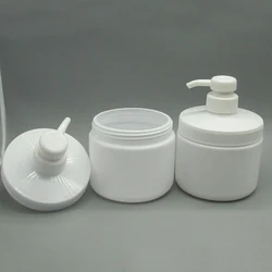 500ml Plastic Round Cosmetic White Lotion Cream 500 ml Jar with Pump