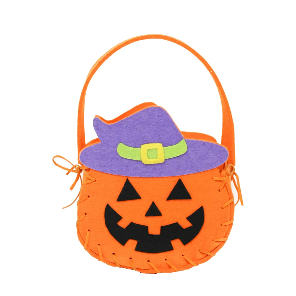 Promotional Halloween Kids Pumpkin Shopping Bags Small Tote Bags