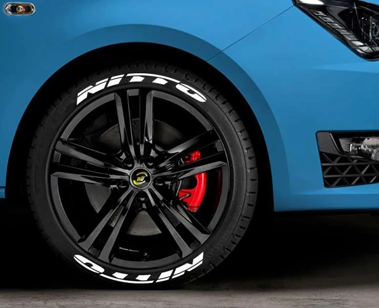 Creative NITTO brand rubber tyre sticker PVC racing car tire lettering Permanent sticker