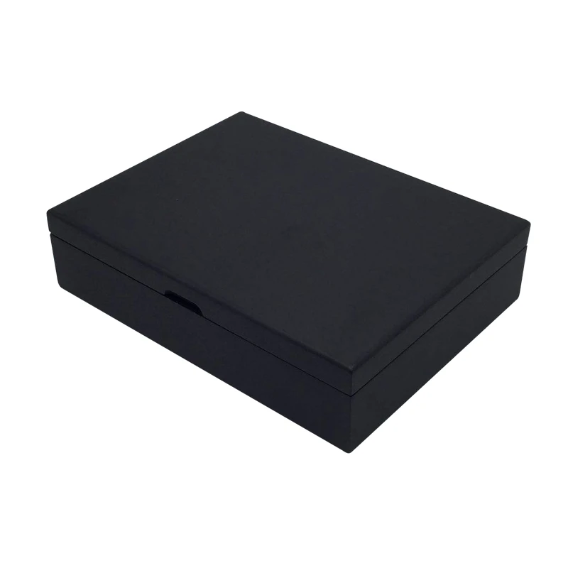 High quality MDF black color wooden tea box