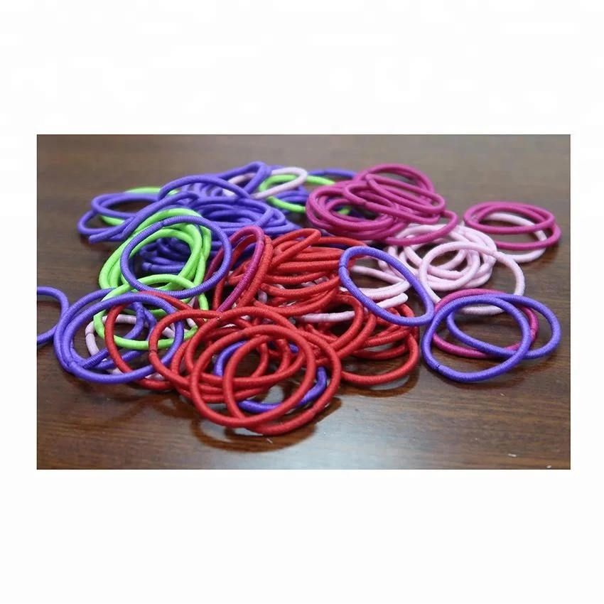 Factory Wholesale Colorful Baby Girl Elastic Hair Bands Hair Ponytail Holders For Child Kids Hair Ties