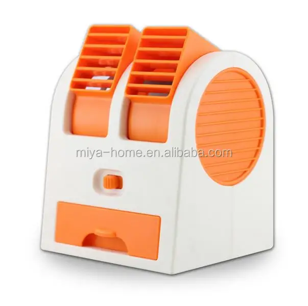 Hot sale Double outlet air conditioner no leaf fan with Fragrance / usb mini no leaf fan with aroma / portable mini fan