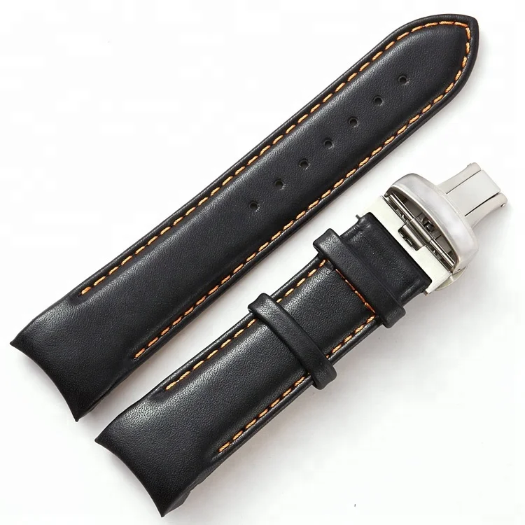 
Custom Soft Calf Genuine Leather Men Strap Watch band for tissot watch 