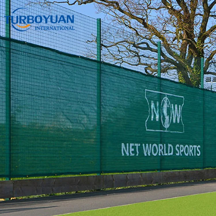 China supplier of hdpe plastic privacy fence screen net outside Logo printed plastic windscreen fence mesh