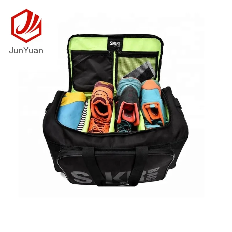 Waterproof Nylon Unisex Outdoor Travel Bag, Gym Bags with Sneaker Compartments