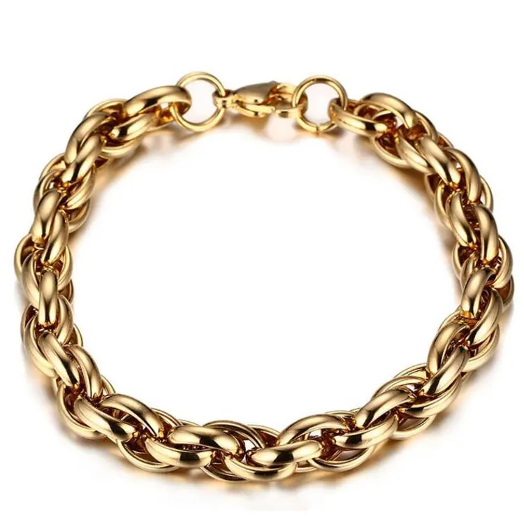 Jewelry Set Long Necklace Chain Set Gold Stainless Steel for Men International Express Wedding Jewelry Sets Dubai Bridal KFS-050