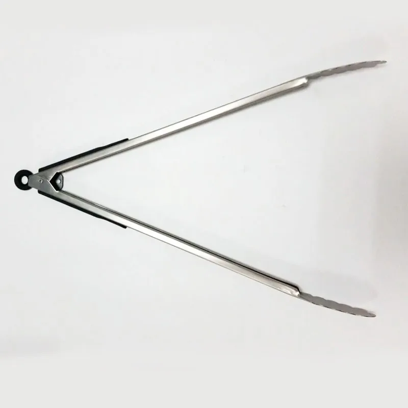 Silicone Kitchen and Barbecue Grill Tongs Stainless Steel Locking Food Tongs