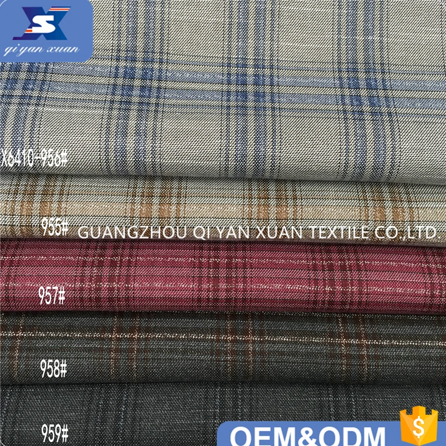 Новый полиэстер вискоза спандекс смешанный материал клетчатый дизайн подходит для мужского костюма Блейзер брюки одежда тканая ткань