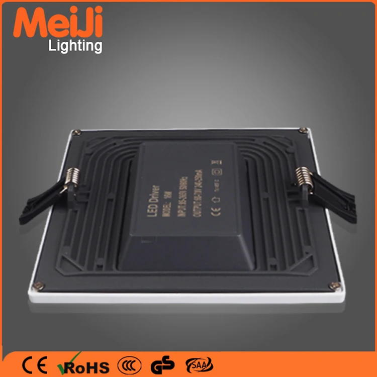 
Square ultra slim 8W Thin die casting aluminum rgb led recessed ceiling panel light 