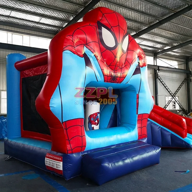 2018 Newest spiderman bouncer castle inflatable castle combo bouncer for child