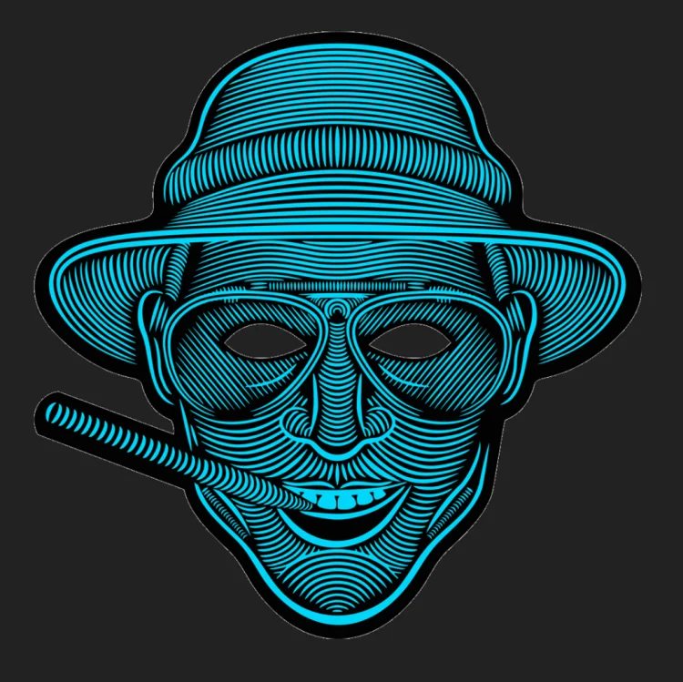 T-worthy Light Up Cool Masquerade Event Party Sound Activated LED EL Panel Mask