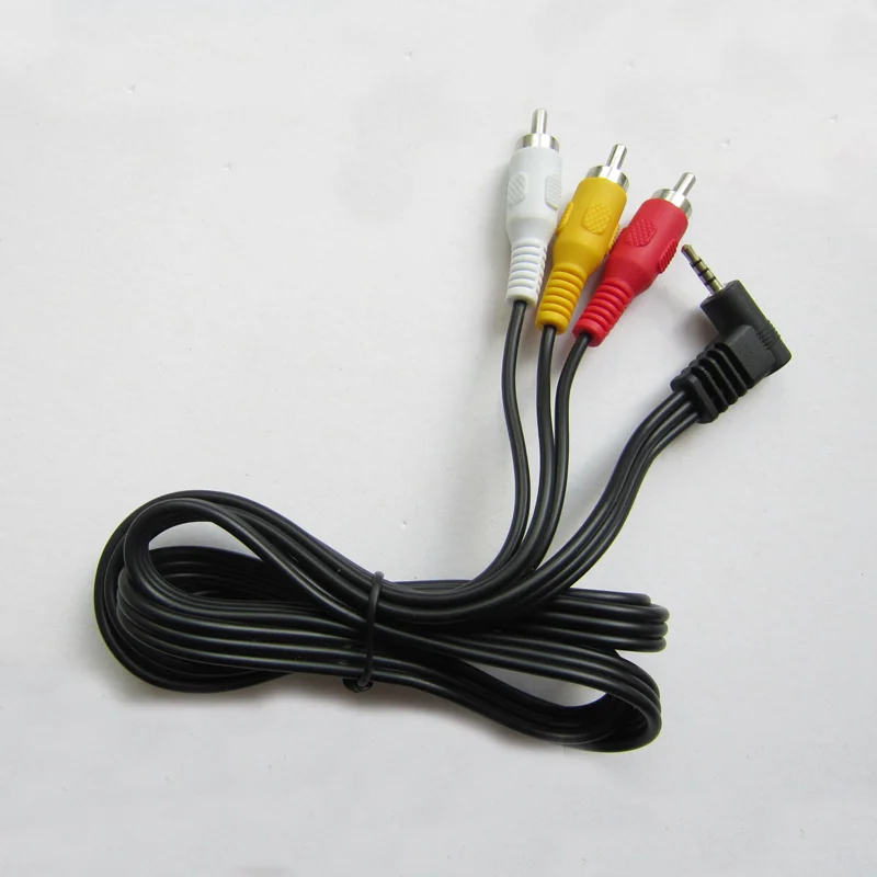 Hot sell Right Angle Stereo to RCA Cable White/Yellow/Red Audio Cable