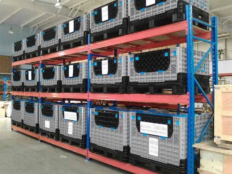 Large Folding Plastic Pallet Container Bin For Fruit And Vegetables Plastic Pallet Box With lid