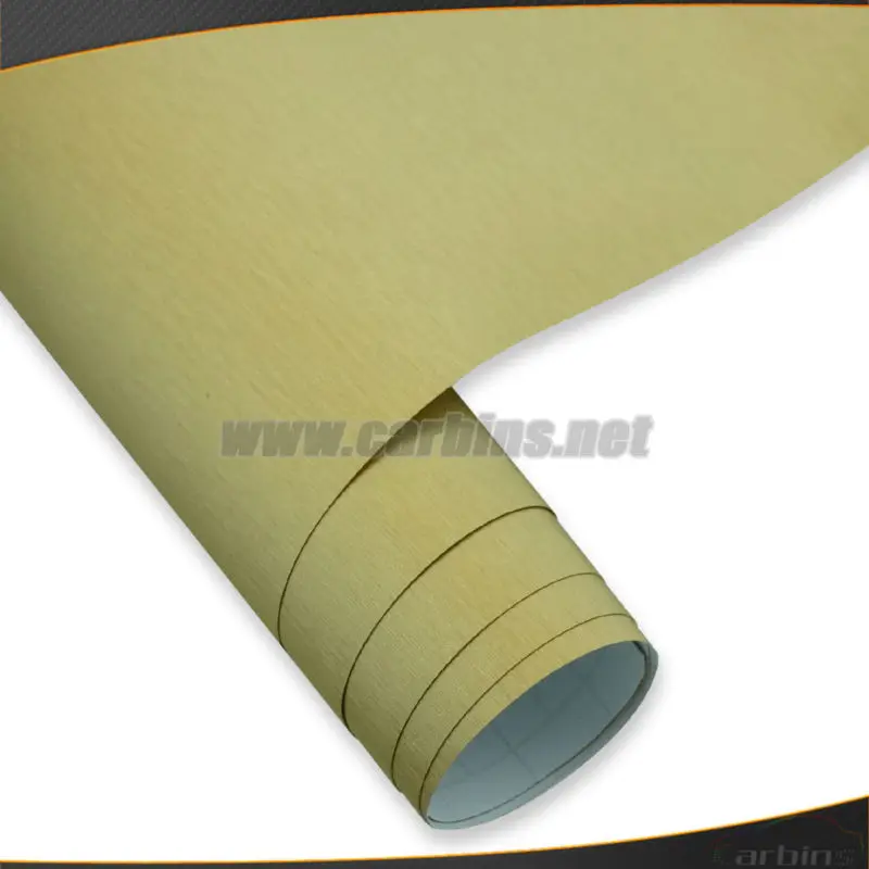 golden brushed aluminum vinyl film for car wraps, auto accessories stickers 1.52*30m