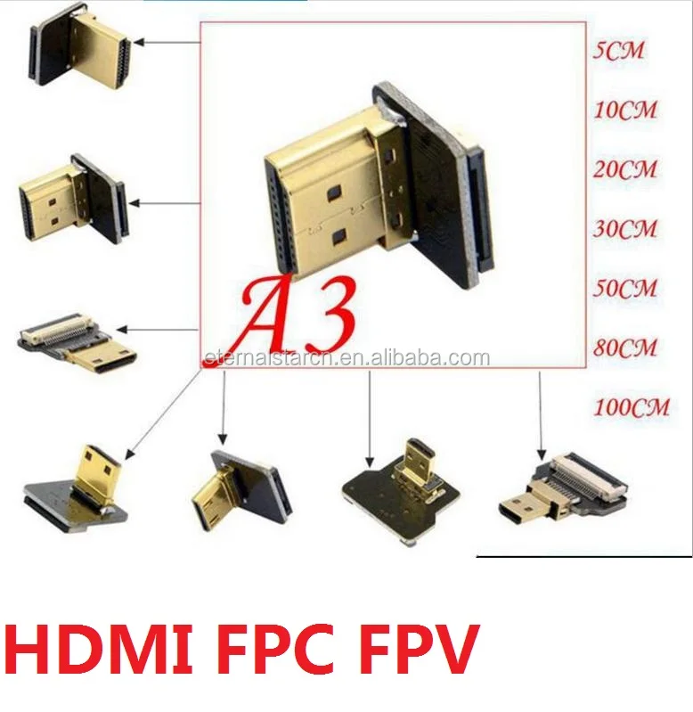 FPV Camera cable Flat Flex Ultra Thin hdtv connector