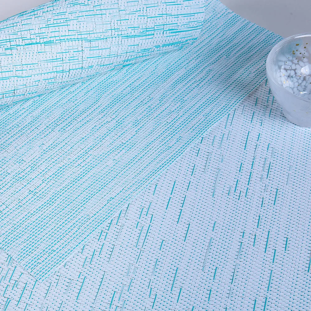 Professional manufacturer best price chinese restaurant dishwasher safe wholesale pvc vinyl table plate mat fabric placemats