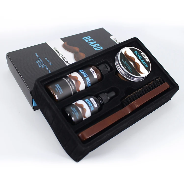 OALEN Private label Fragrance Free Grooming Beard Balm Oil Beard Kit For Men With Gift Box