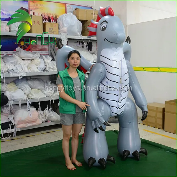 2.3m high customized cute inflatable dragon suit with wings for sale