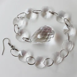 Custom Clear Crystal Acrylic Garland Strands With Pendant