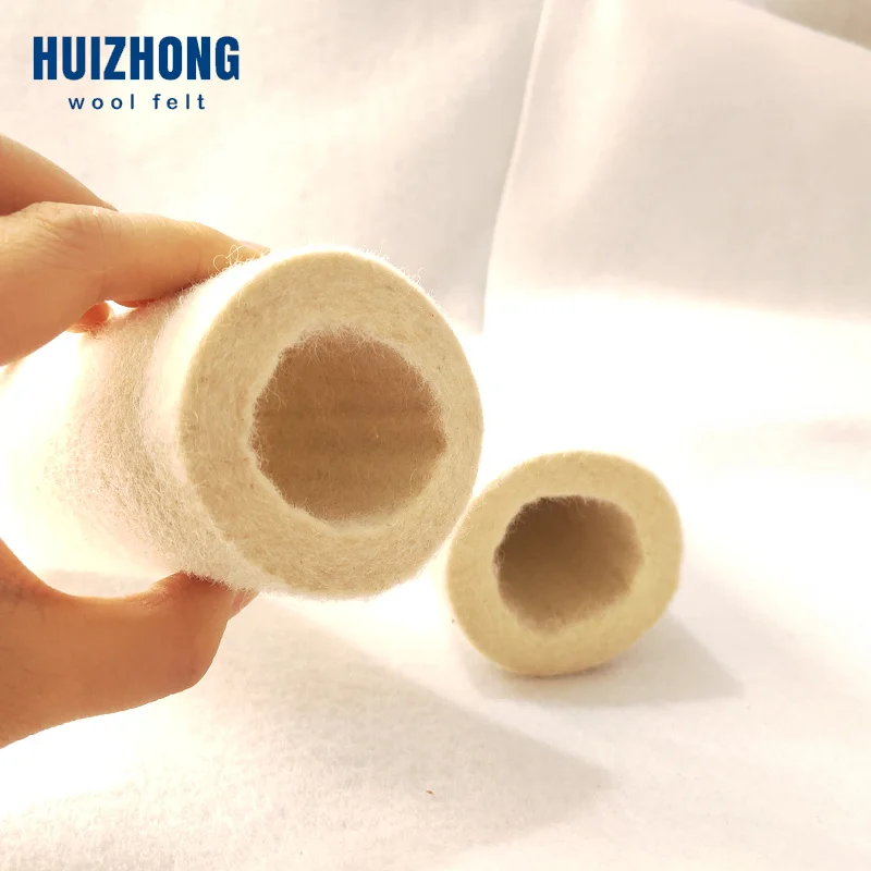 
food industry use 100% merino wool felt tube transfer roll felt tube 