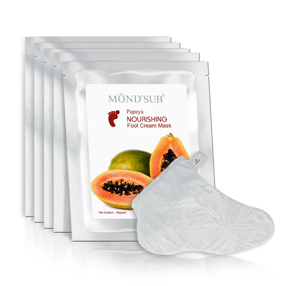 Питательная маска-крем для ног Papaya, маска-пилинг для ног, маска для ног