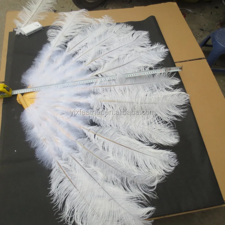 wholesale cheap white feather fan dancing  ostrich fans