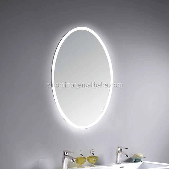
Oval bathroom mirror with LED light 