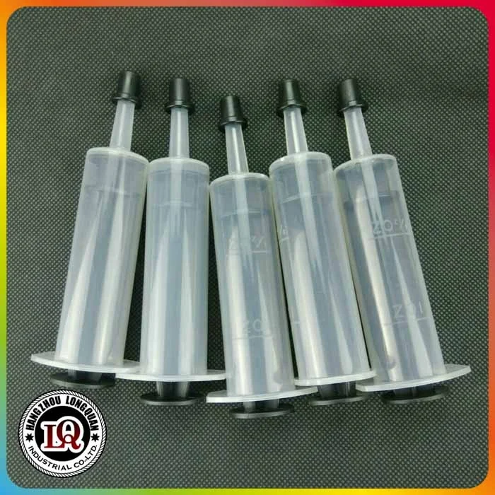 Black And Clear Plastic PP Jello Shot Syringes With Lids