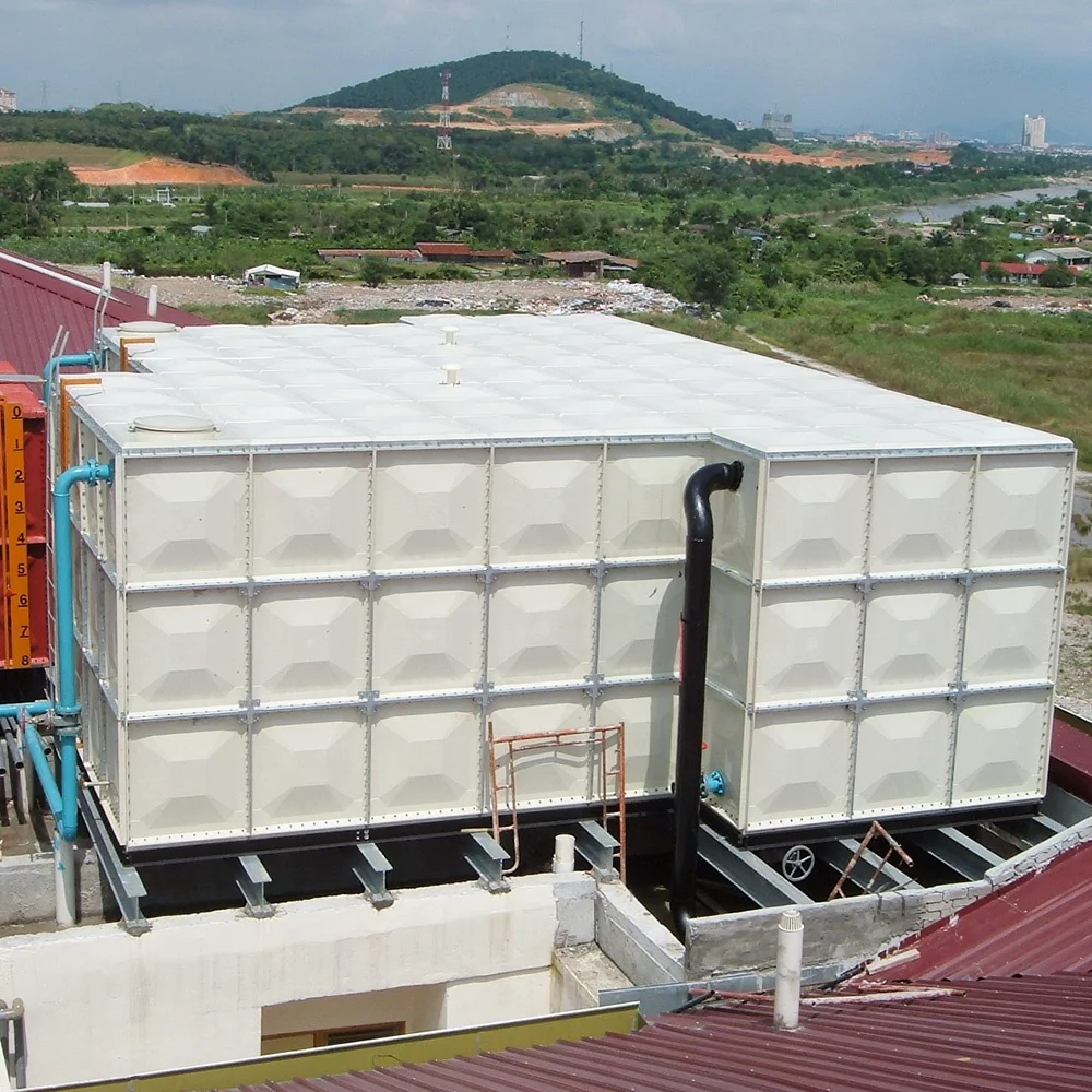 
Rectangular Frp Softener Overhead Wholesale Price Grp Sectional Water Storage Tank 