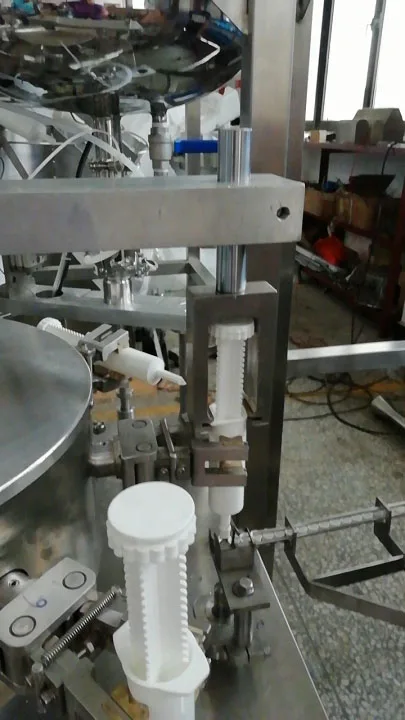 Fully automatic plastic pre filled  syringe filling and cap machine for different liquid, gel product