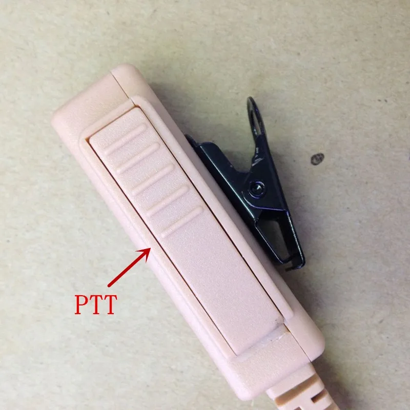 
Big Long PTT Clamp Clear Air Tube 2pins K plug headphone for Kenwood Baofeng Puxing TYT Weierwei etc Walkie talkie 
