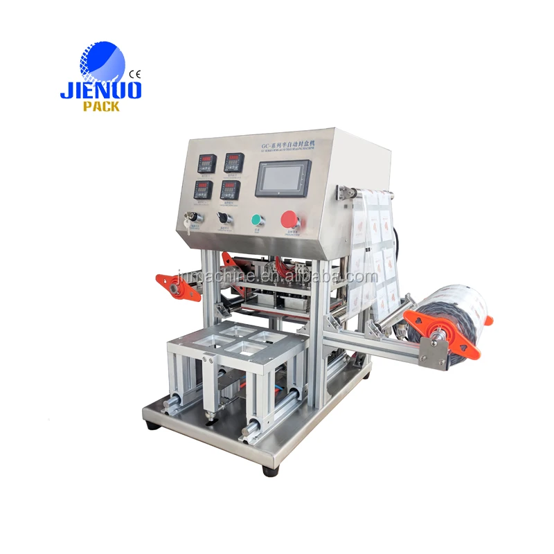 Semi Automatic Cup Tray Food Plastic Box Sealing Machine