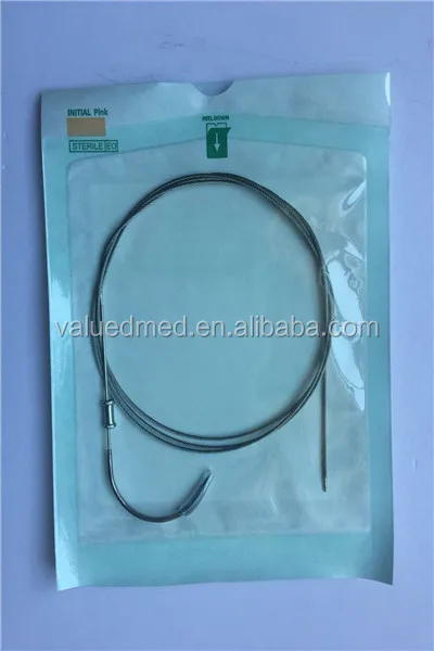 sternal metal cable suture with needle