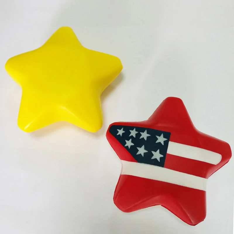 PU American flag painting Star stress ball toys for July 4th Independence Day