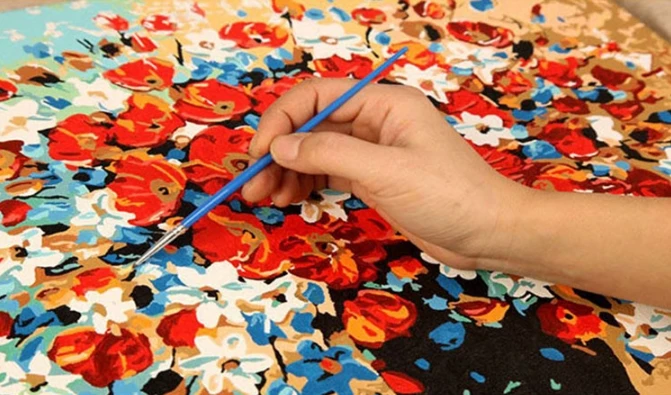 
Black and white cat hand-painted Decorative hanging Painting by numbers Diy Digital Oil Painting with Frame 