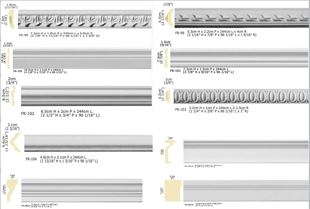 Polyurethane Ornaments High Density Beautiful PU Wall wood corner trim