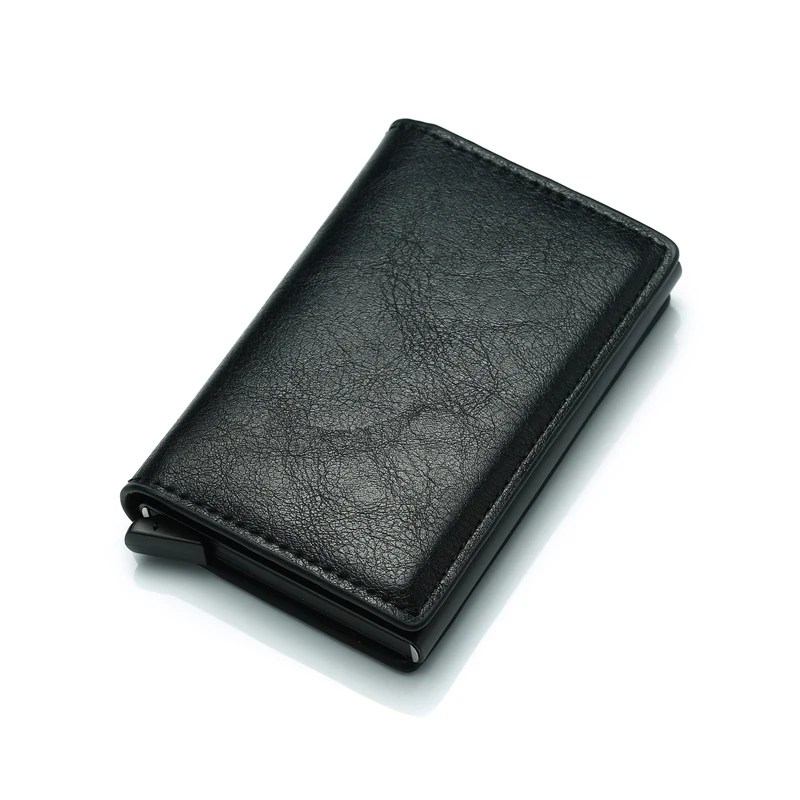 Винтажный новый модный в наличии оптовая продажа мужской короткий Rfid держатель для карт мини тонкий кошелек