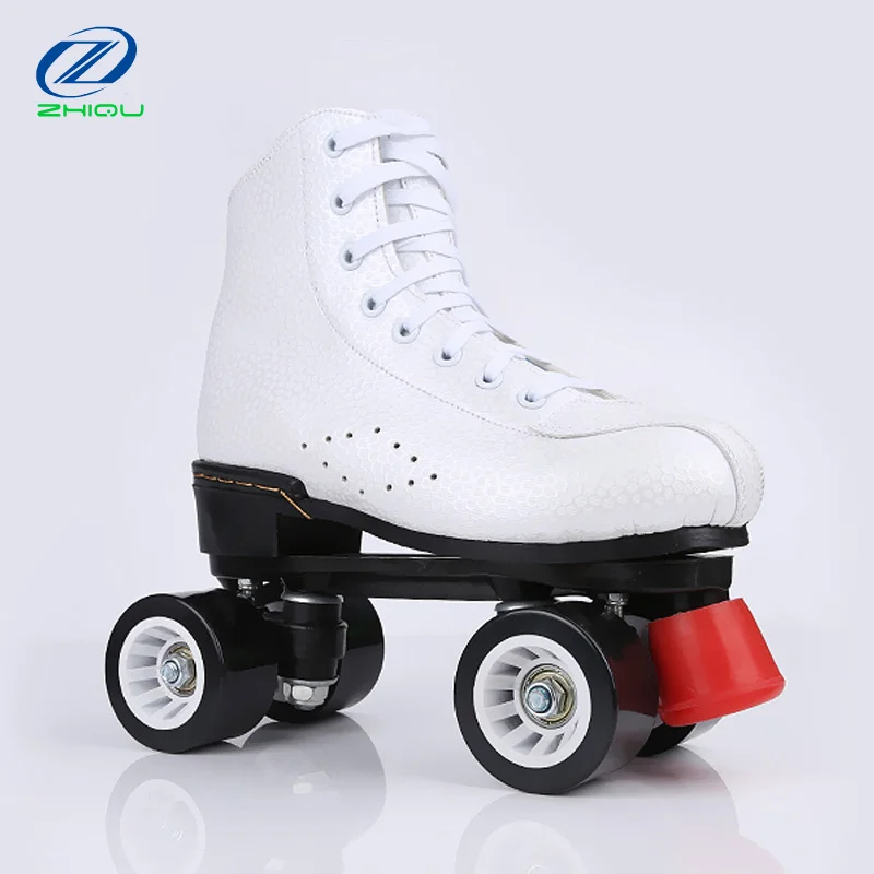Hot sale Wholesale Roller rink rental pu 4 big wheels quad roller skates shoes for male and female