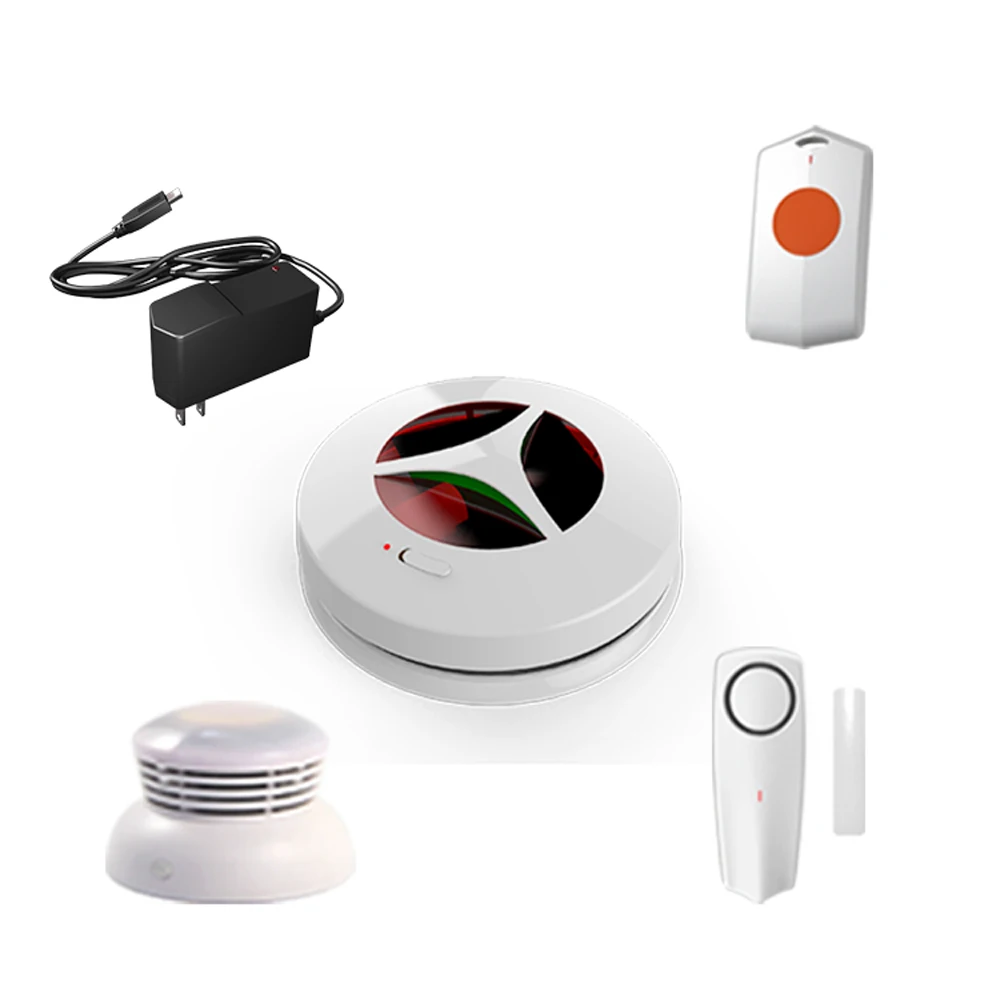 Tuya APP Remote Control wifi alarm system WiFi Siren Strobe Working with 433mhz Smoke Detector PIR Detector Water Leak Detector