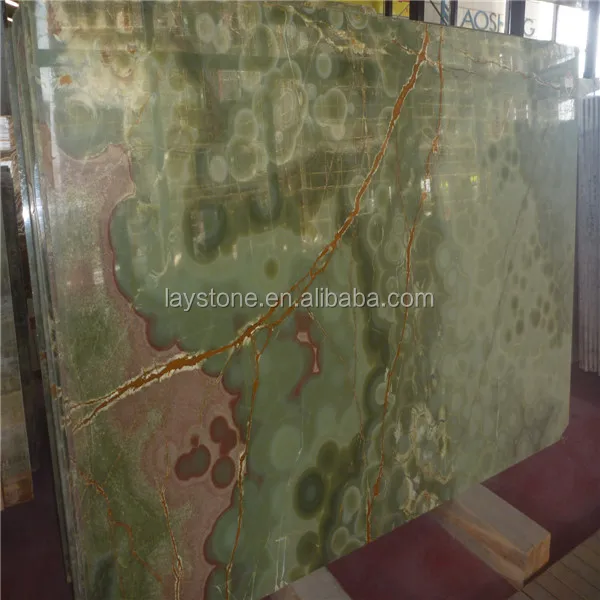 
Decorative green onyx blocks 