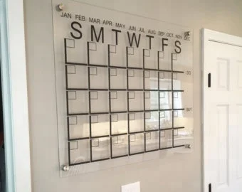 Standard size magnetic whiteboard glass board with clip/screw fixed