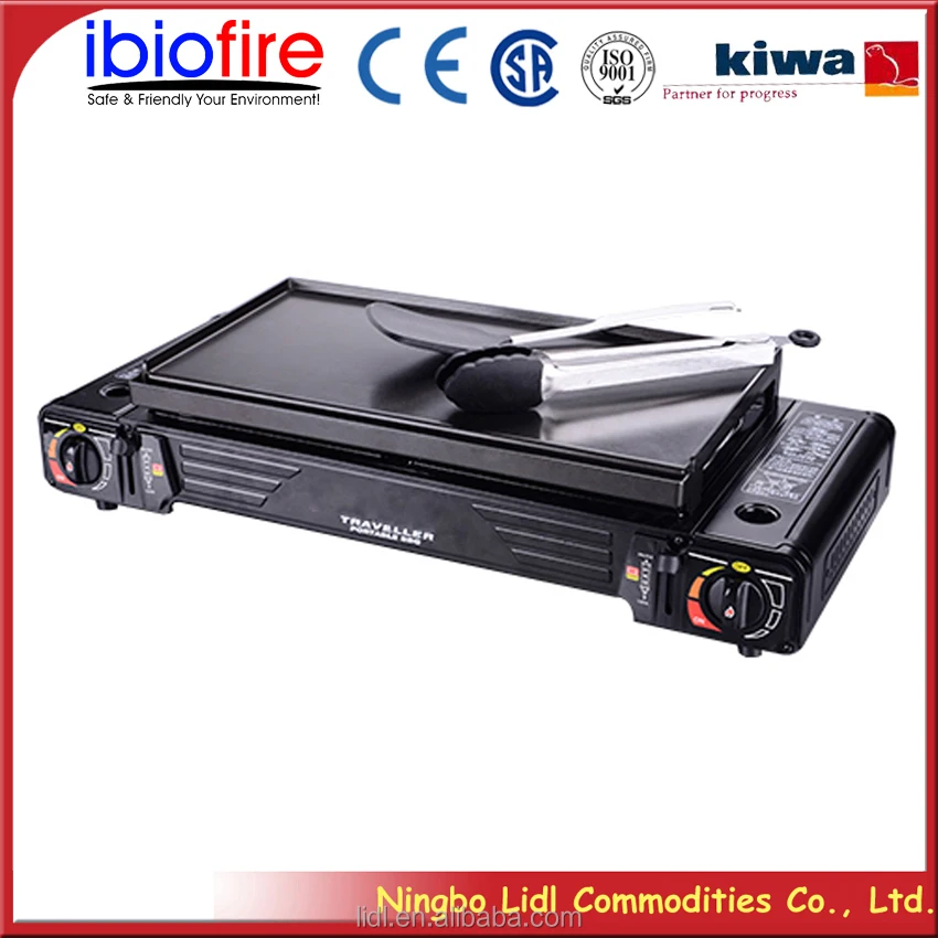 BBQ outdoor portable two burner gas stove