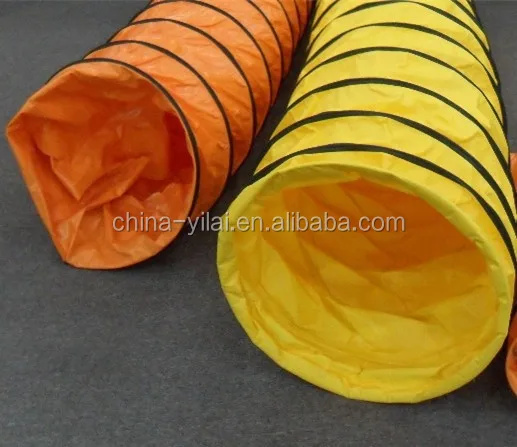 yilai brand fire retardant flexible hose pipe, yellow color flexible ventilation air hose pipe