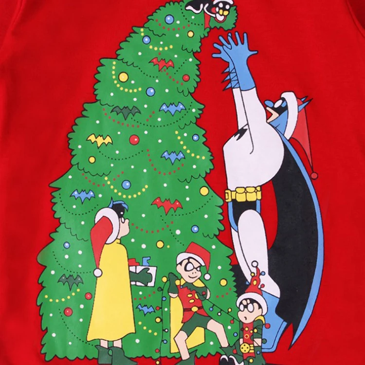 
New Christmas Product Color Print Child Suit Red White Green Pants Kids Christmas Pajamas 