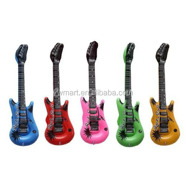 Custom Musical Instrument PVC Inflatable Guitar Toys For Kids
